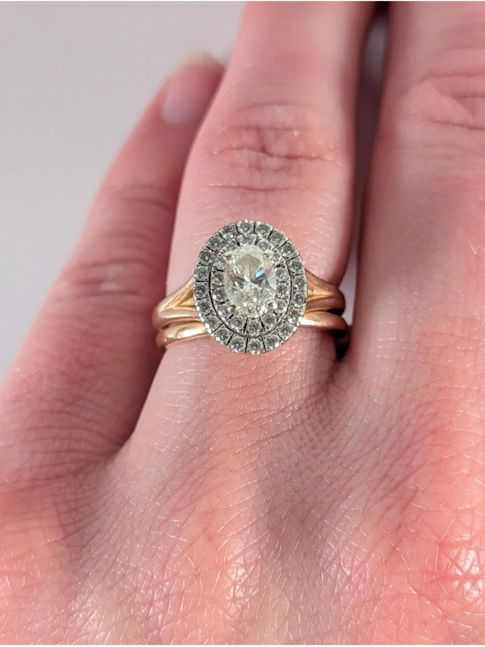 Helzberg CUSTOM Lab Grown Diamond Double Halo Engagement Ring in 14K Rose Gold